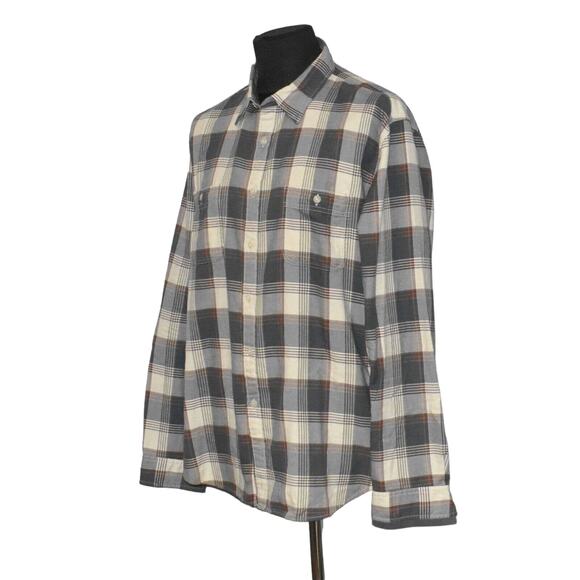 A6 Auth WALLACE & BARNES Classic Plaid Check Soft Cotton LS Casual Shirt Sz XXL - Picture 2 of 5